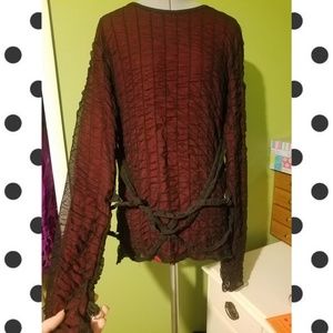 Serious Clothing Bondage Crinkle Mesh Long Sleeve